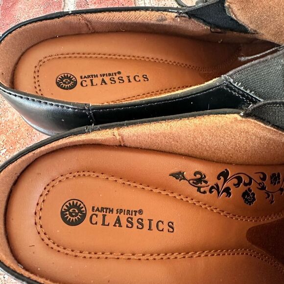 Earth Spirit women’s black leather heels size 9.5 - Picture 3 of 8